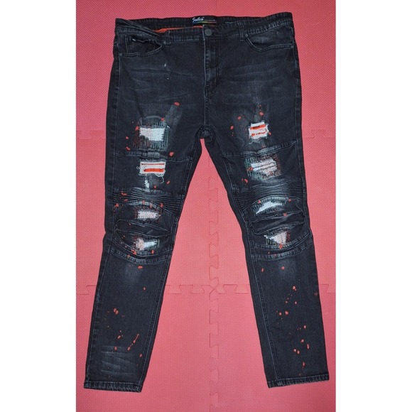 Switch Remarkable Other - Switch Remarkable Black Jeans Bloody Distressed Ripped Goth Pants Size 40x32 Men